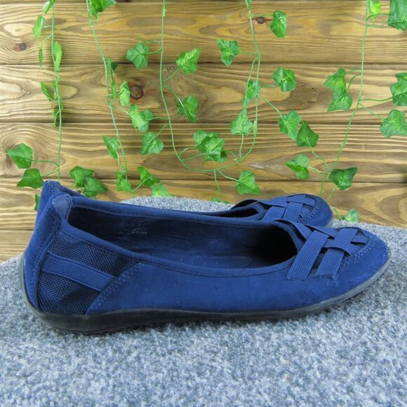 Laura Scott Women's Flat Blue Fabric Size 8.5M Gently Used 2025 - Picture 3 of 6